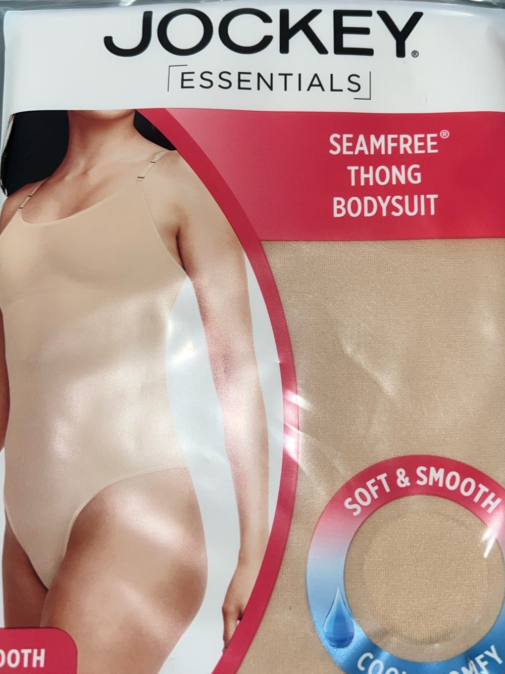 Jockey Seamfree Thong Bodysuit with - Nude XXL NEW